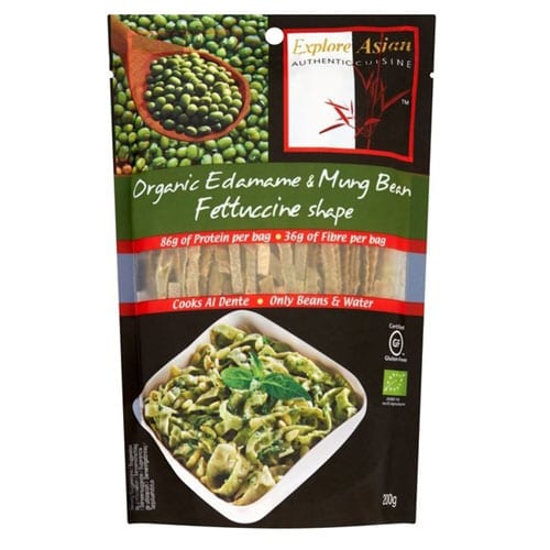 Explore Cuisine - Fettuccine Pasta - Edamame & Mung Bean - Case Of 6 - 8 Oz.