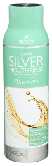 Elementa Silver: Nano Silver Mouth Rinse Wintermint, 20 Oz
