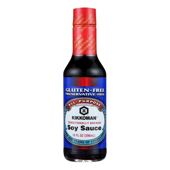 Kikkoman Soy Sauce - Gluten Free - Case Of 6 - 10 Fl Oz.
