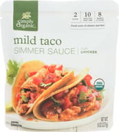 Simply Organic Sauce Mild Taco Simmer Organic, 8 Oz