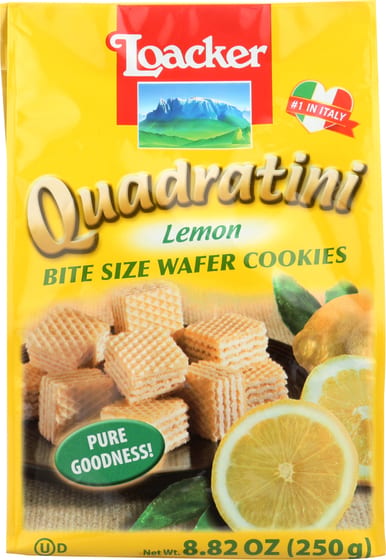 Loacker Quadratini Lemon Wafer Cookies, 8.82 Oz