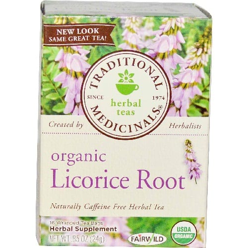 Traditional Medicinals Organic Licorice Root Herbal Tea - 16 Tea Bags - Case Of 6