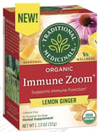 Traditional Medicinals: Tea Immune Zoom Lemon Gin, 16 Bg