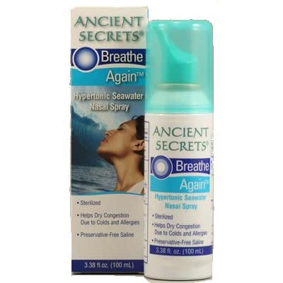 Ancient Secrets Breathe Again Nasal Spray - 3.38 Fl Oz