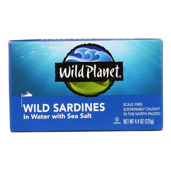 Wild Planet Wild Sardines In Spring Water - Case Of 12 - 4.375 Oz.