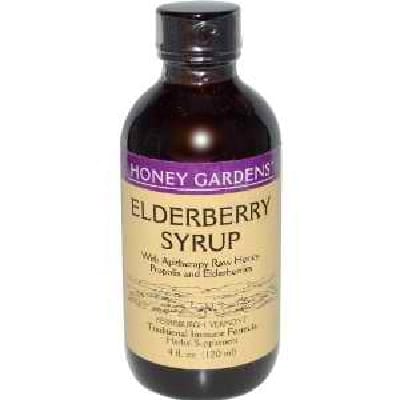 Honey Gardens Apiaries Elderberry Syrup - Apitherapy Raw Honey - Propolis And Elderberries - Cough - 4 Oz