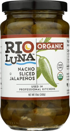 Rio Luna Organic Nacho Sliced Jalapeno Peppers, 12 Oz