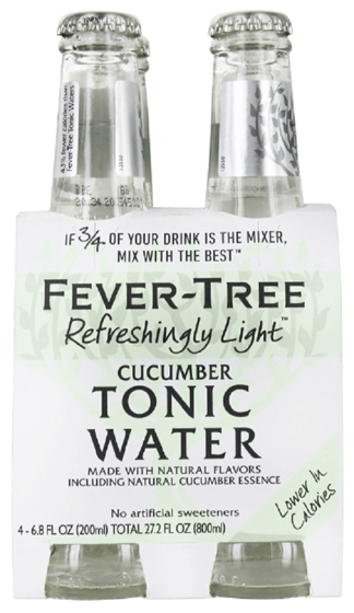 Fever Tree Refreshingly Light Cucumber Tonic Water 4 Pack, 27.20 Fo