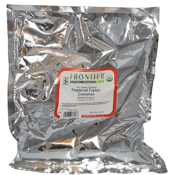 Frontier Herb Cinnamon Organic Fair Trade Certified Powder Ground Ceylon - Single Bulk Item - 1lb