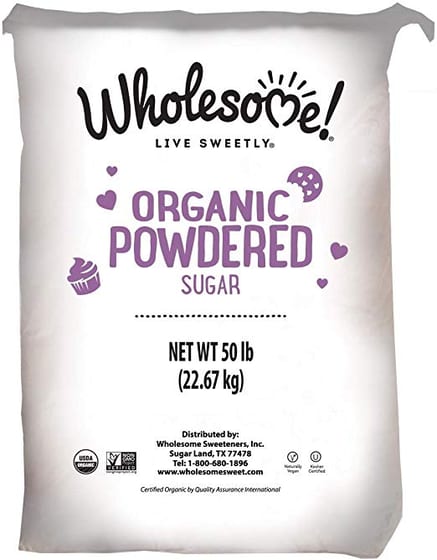 Wholesome: Organic Powdered Sugar, 50 Lb