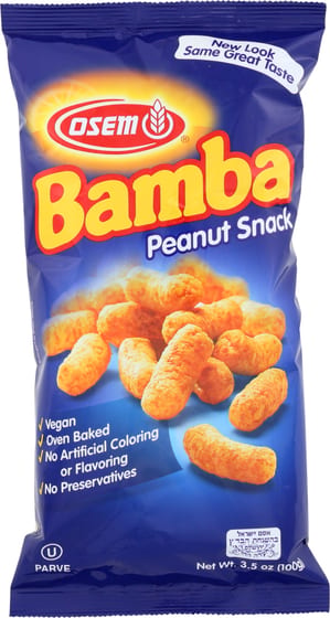 Osem Snack Peanut Bamba, 3.5 Oz