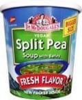 Dr. Mcdougall's Vegan Split Pea And Barley Soup Big Cup - Case Of 6 - 2.5 Oz.