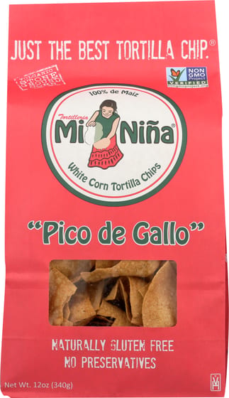 Mi Nina Pico De Gallo Tortilla Chips, 12 Oz