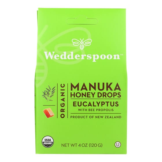 Wedderspoon Drops - Organic - Manuka Honey - Eucalyptus - 4 Oz