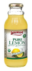 Lakewood: Organic Pure Juice Lemon, 12.5 Oz
