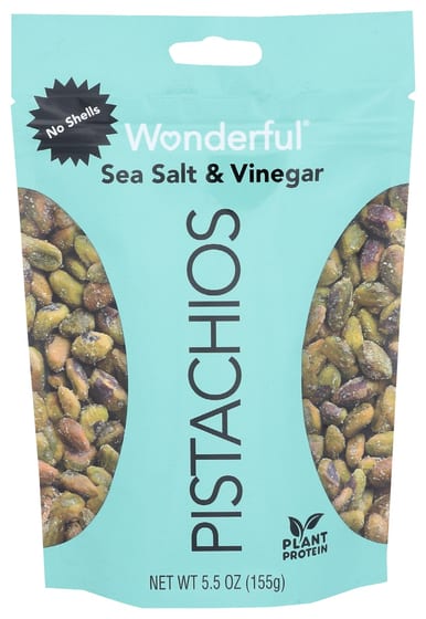 Wonderful Pistachios: Sea Salt Vinegar No Shells, 5.5 Oz