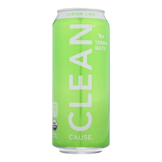 Clean Cause - Yrba Mte Lemon Lime Cln - Case Of 12 - 16 Fz