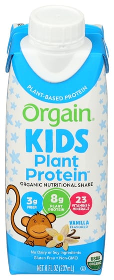 Orgain: Kids Plant Protein Shake Vanilla, 8 Fo