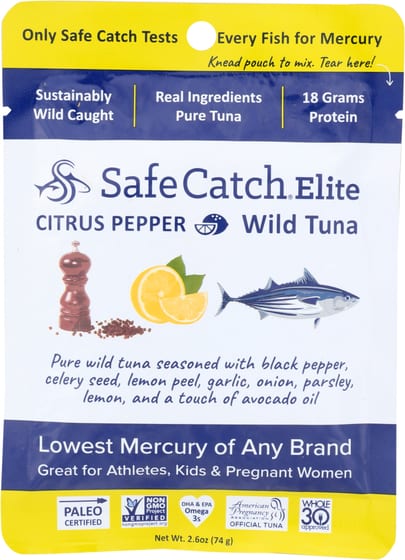 Safecatch: Tuna Wild Elite Citrus Pepper, 2.6 Oz