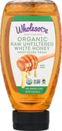 Wholesome Sweeteners Organic Raw Unfiltered White Honey Squeeze, 16 Oz