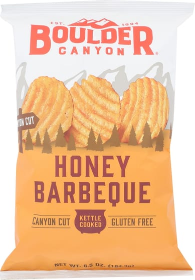 Boulder Canyon Kettle Cooked Honey Barbeque Potato Chips, 6.5 Oz