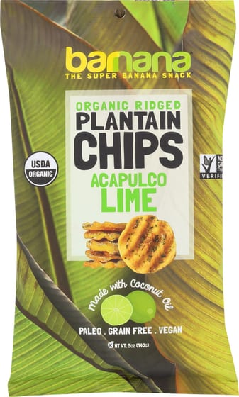 Barnana Acapulco Lime Plantain Chips 5 Oz