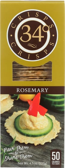 34 Degrees Rosemary Crispbread, 4.5 Oz