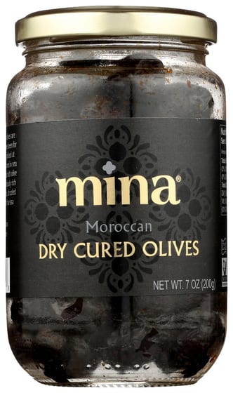 Mina: Olives Black Moroccan, 7 Oz