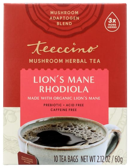 Teeccino: Tea Rhodiola Mushroom, 10 Ct