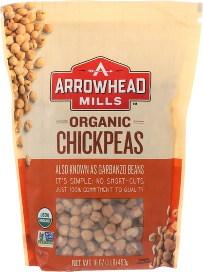 Arrowhead Mills Organic Garbanzos Chickpeas, 16 Oz
