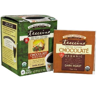 Teeccino Herbal Coffee Chocolate Dark Roast - 10 Tea Bags - Case Of 6