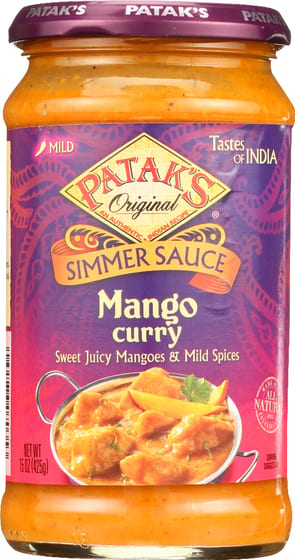 Pataks Sauce Mango Glass, 15 Oz