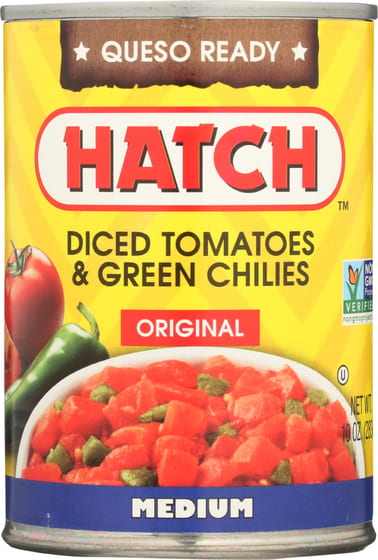 Hatch: Diced Tomatoes & Green Chilies Original Medium, 10 Oz