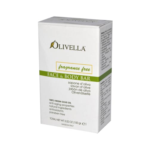 Olivella Fragrance Free Face And Body Bar 3.52 Oz