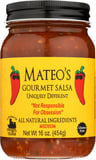 Mateo's: Gourmet Salsa Medium, 16 Oz