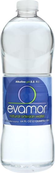 Evamor Naturally Alkaline Artesian Water, 64 Oz
