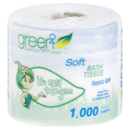 Green2: 1000 Sheets Tree Free Bathroom Tissue, 1 Ea