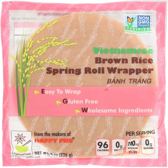 Star Anise Foods: Vietnamese Brown Rice Spring Roll Wrapper, 8 Oz