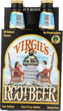 Virgils: Root Beer Micro Brewed No Preservatives 4 Pack, 48 Oz