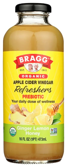 Bragg: Organic Ginger Lemon Honey Apple Cider Vinegar Refreshers, 16 Oz