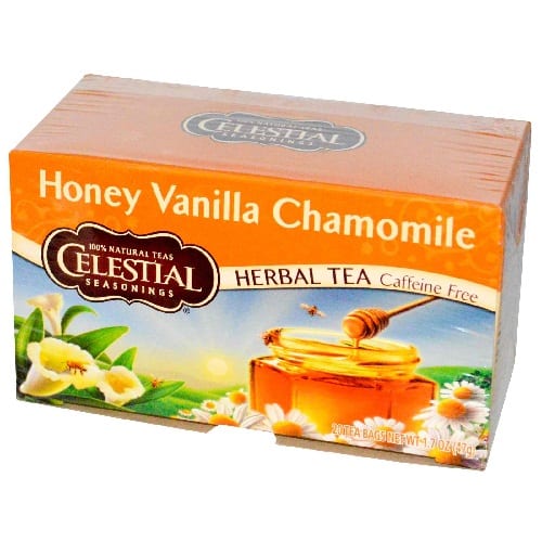 Celestial Seasonings Herbal Tea Caffeine Free Honey Vanilla Chamomile - 20 Tea Bags - Case Of 6
