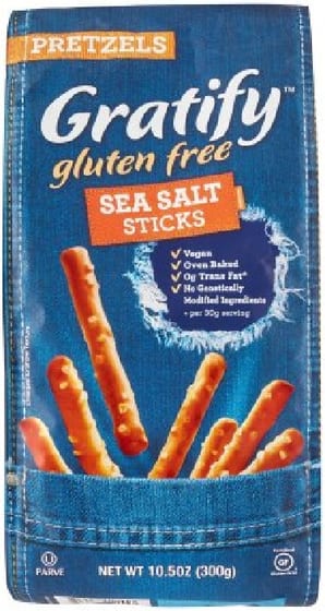 Gratify Pretzel Sticks Gluten Free, 10.5 Oz