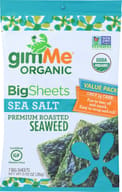 Gimme Organic Roasted Seaweed Full Sheets Sea Salt, 0.92 Oz