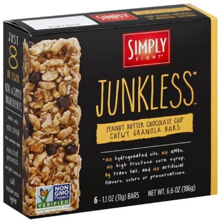 Simply Eight Bar Granola Peanut Butter Chocolate Chip Chewy, 6.6 Oz