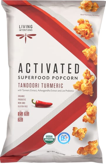 Living Intentions Popcorn Tandoori Turmeric, 4 Oz