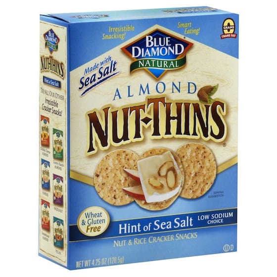 Blue Diamond - Nut Thins - Sea Salt - Case Of 12 - 4.25 Oz.
