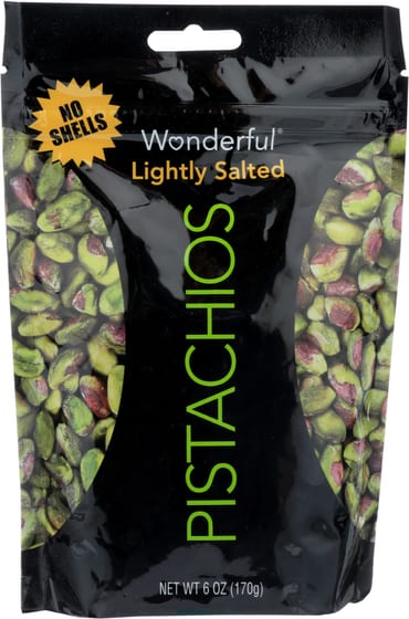 Wonderful Pistachios: Lightly Salted Pistachios No Shells, 6 Oz
