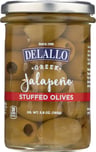 Delallo Jalapeno Stuffed Green Greek Olives, 5.8 Oz
