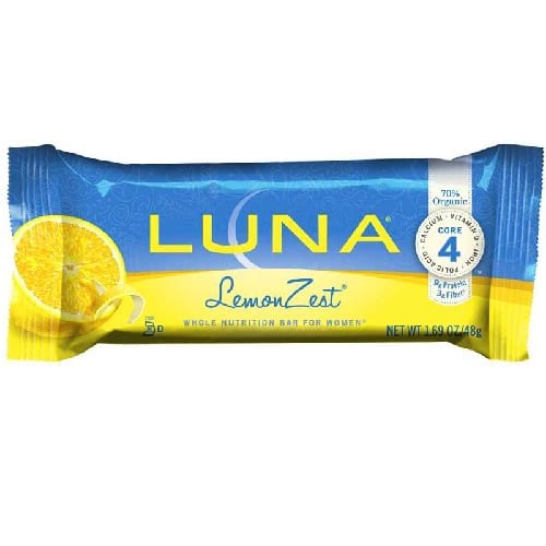 Clif Bar Luna Bar - Organic Lemon Zest - Case Of 15 - 1.69 Oz