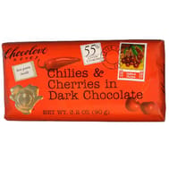 Chocolove Xoxox - Premium Chocolate Bar - Dark Chocolate - Chilies And Cherries - 3.2 Oz Bars - Case Of 12